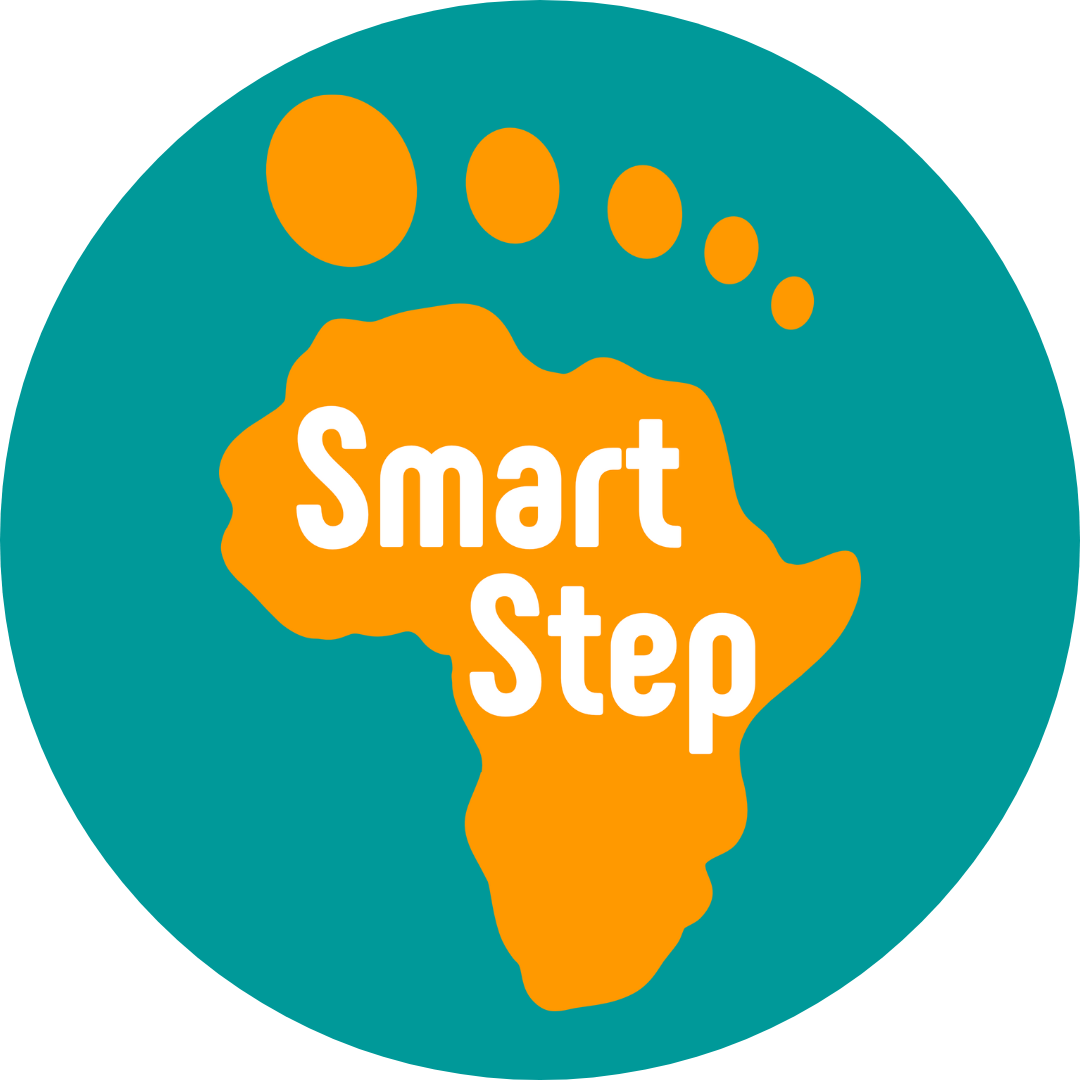 smart step round logo white letters